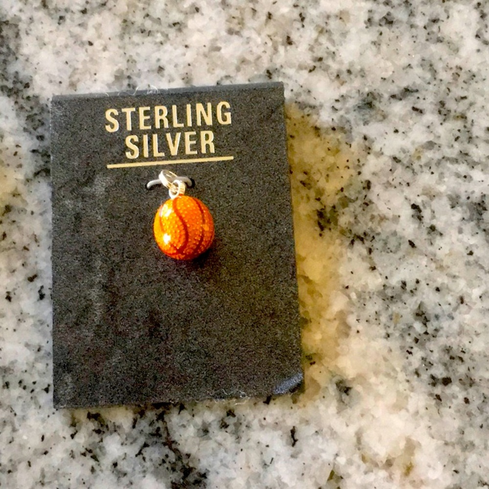 Basketball charm! Sterling